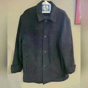 Marc New York Men's coat 70% Wool 10% cashmere size XL 44 dark grey